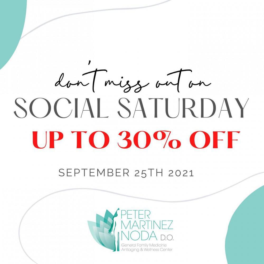 September Social Saturday - Up to 30% Off!